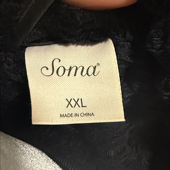 Soma Black Ribbed Robe - Picture 5 of 5